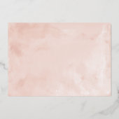 Quinceanera Einladung Blütenrot Rose Gold (Rückseite)