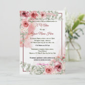 Quinceañera-Einladung Einladung (Stehend Vorderseite)