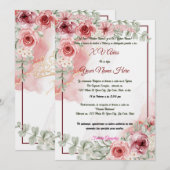 Quinceañera-Einladung Einladung (Vorne/Hinten)