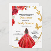 Quinceañera Einladung en español (Vorne/Hinten)