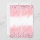 Quinceanera Einladung erröten 15. Geburtstag des (Rückseite)