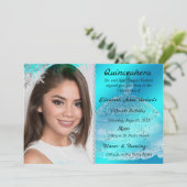 Quinceañera Einladung Foto (Stehend Vorderseite)