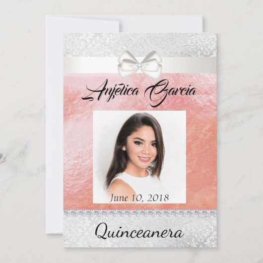 Quinceañera Einladung Foto (Vorderseite)