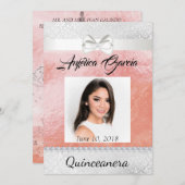 Quinceañera Einladung Foto (Vorne/Hinten)
