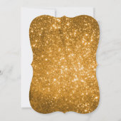 Quinceañera Einladung Gold Glitzer (Rückseite)
