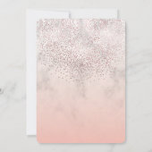 Quinceanera Einladung Imitats Rose Gold, Quitte (Rückseite)