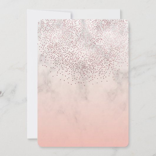 Quinceanera Einladung Imitats Rose Gold, Quitte (Rückseite)