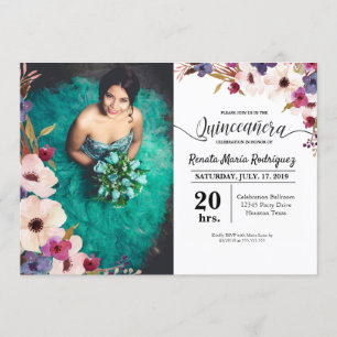 Quinceanera Einladung mit Bild