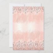 Quinceanera Einladung Rose Gold, 15. Geburtstag (Rückseite)
