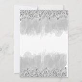 Quinceanera Einladung Rot Silber 15. Geburtstag (Rückseite)