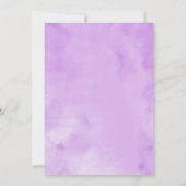 Quinceanera Einladung Silber Lila Blumenguss (Rückseite)