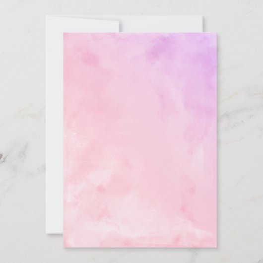 Quinceanera Einladung Spanische Pastellfarben Gown (Rückseite)