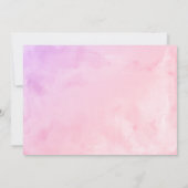 Quinceanera Einladung Spanisches Pastellfarbengel (Rückseite)