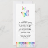 Quinceanera Einladungen Butterfly-Lace Regenbogen (Rückseite)