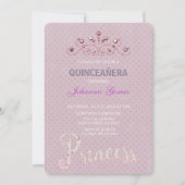QUINCEAÑERA-EINLADUNGSPRINZESS EINLADUNG (Vorderseite)