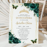 Quinceañera Emerald Green Floral Butterfliegen Tia Einladung<br><div class="desc">Personalisieren Sie diese schöne quinceañera-Einladung mit eigener Formulierung einfach und schnell,  einfach die Taste anpassen,  um den Stil und die Platzierung des Textes weiter zu ordnen und zu formatieren. Passende Artikel im Shop erhältlich! c) Das glückliche Cat Studio</div>