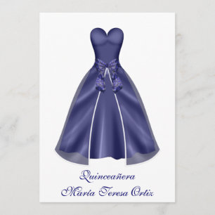 Quinceañera español Invitación vestido elegante Einladung