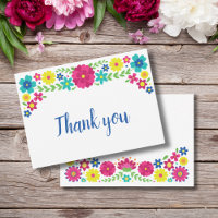 Quinceañera Farbenfrohe mexikanische Blume danke I