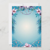 Quinceañera Feather Dream Catcher Einladung (Rückseite)