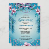 Quinceañera Feather Dream Catcher Einladung (Vorne/Hinten)