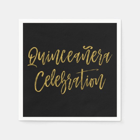 Quinceanera Feier 15. Geburtstag Napkins Serviette (Vorderseite)