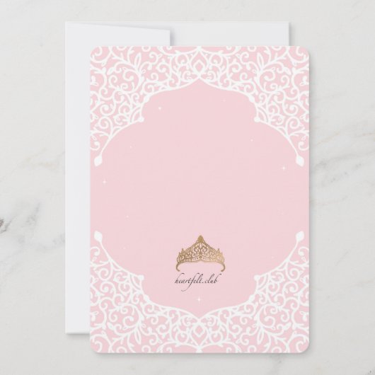 Quinceañera Feier-Einladung Einladung (Rückseite)