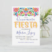 Quinceañera Fiesta Geburtstagsparty Einladung (Stehend Vorderseite)