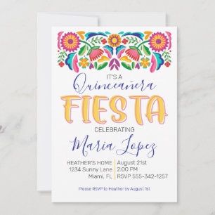 Quinceañera Fiesta Geburtstagsparty Einladung