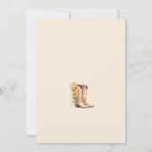 Quinceañera Floral Charro Sonnenblume Land Rustika Einladung (Rückseite)