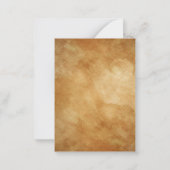 Quinceanera Floral Imitate Gold Dress 15. Geburtst Mitteilungskarte (Rückseite)