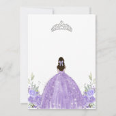 Quinceanera Floral Invitation Einladung (Rückseite)