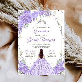 Quinceanera Floral Invitation Einladung