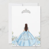 Quinceanera Floral Invitation Einladung (Rückseite)