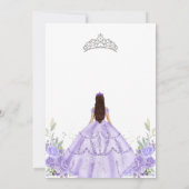 Quinceanera Floral Invitation Einladung (Rückseite)