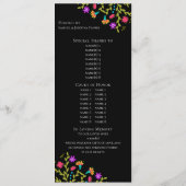Quinceanera Floral Mexican Fiesta Black Foto Programm (Rückseite)