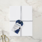 Quinceanera Floral Navy Blue Gold Mis Quince Anos Geschenkanhänger (Mit Garn)