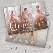 Quinceañera Foto Collage Modernes Skript Keepake Gästebuch