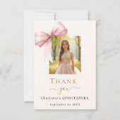 Quinceanera-Foto Dankeskarte (Vorderseite)