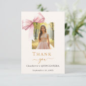 Quinceanera-Foto Dankeskarte (Stehend Vorderseite)