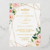 Quinceanera-Foto Folieneinladung (Vorderseite)