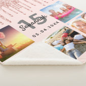 Quinceanera Foto Rose Gold Glitzer Erröten Sherpadecke (3/4)