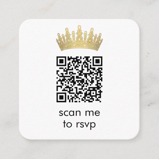 Quinceañera Foto Scan Me UAWG QR Code Begleitkarte (Vorderseite)