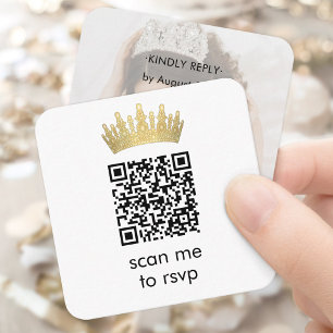 Quinceañera Foto Scan Me UAWG QR Code Begleitkarte