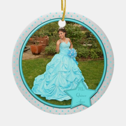 Quinceanera Foto-Verzierung Keramikornament (Vorne)
