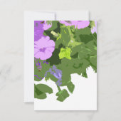 Quinceanera Fünfzehnte Geburtstagsfeier Lila Blüte Einladung (Rückseite)