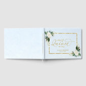 Quinceanera Gästebuch Dusty Blue Gold Fossil (Voll)