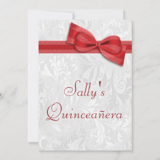 Quinceañera Geburtstags-Party-Damast und Einladung