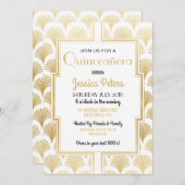 Quinceanera Geburtstags-Party Gatsby Einladung (Vorne/Hinten)