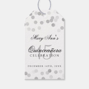 Quinceanera Geburtstags-silberne Geschenkanhänger
