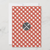 Quinceañera Geburtstagspartei GRILLEN Red Gingham  Einladung (Rückseite)